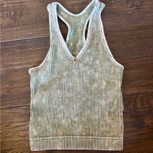 Kali Rose Olive Ribbed Tank Top